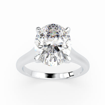 Cushion Solitaire Cathedral Engagement Ring LR011R