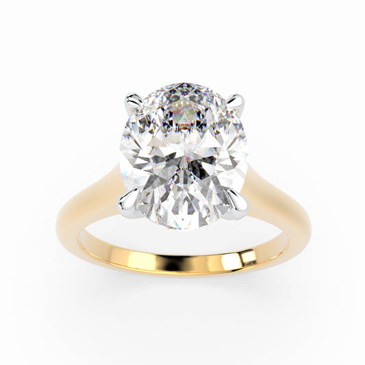 Cushion Solitaire Cathedral Engagement Ring LR011Y