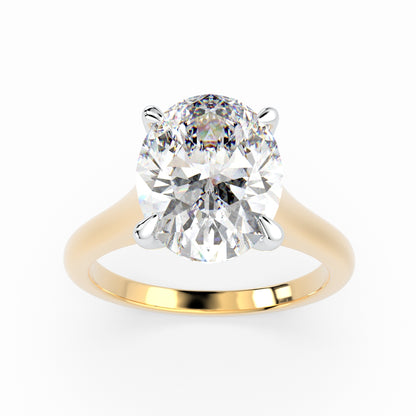 Oval Solitaire Cathedral Engagement ring LR020Y