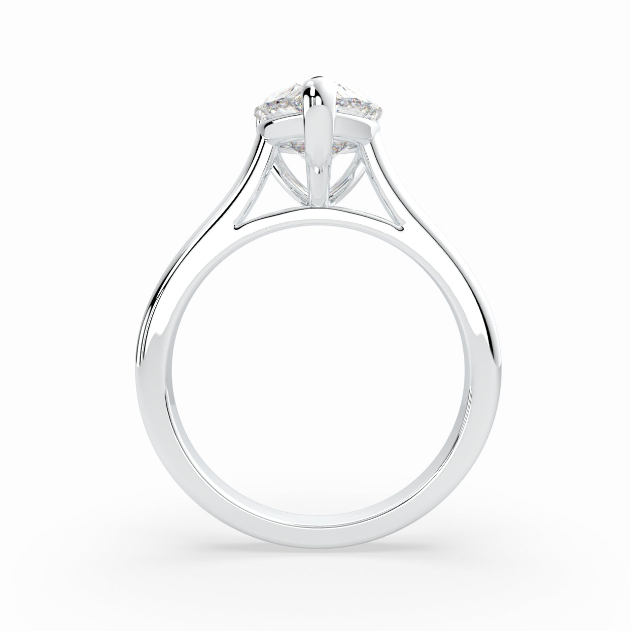 Pear Shape Solitaire Engagement ring LR026W