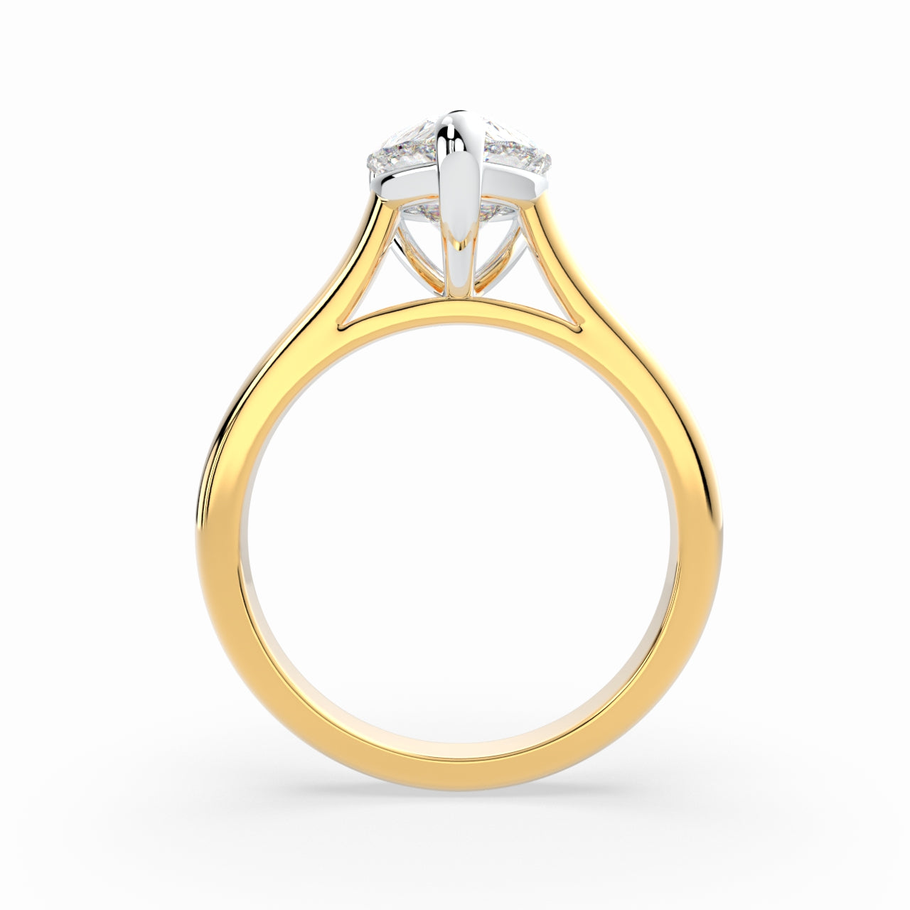 Pear Shape Cathedral Solitaire Engagement ring LR026Y