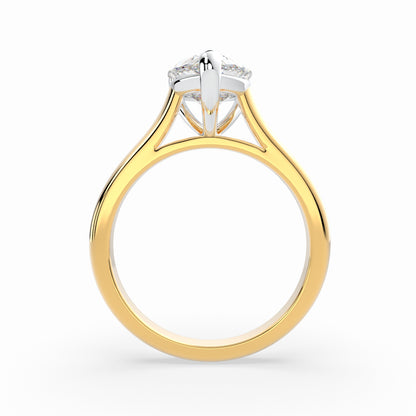 Pear Shape Cathedral Solitaire Engagement ring LR026Y