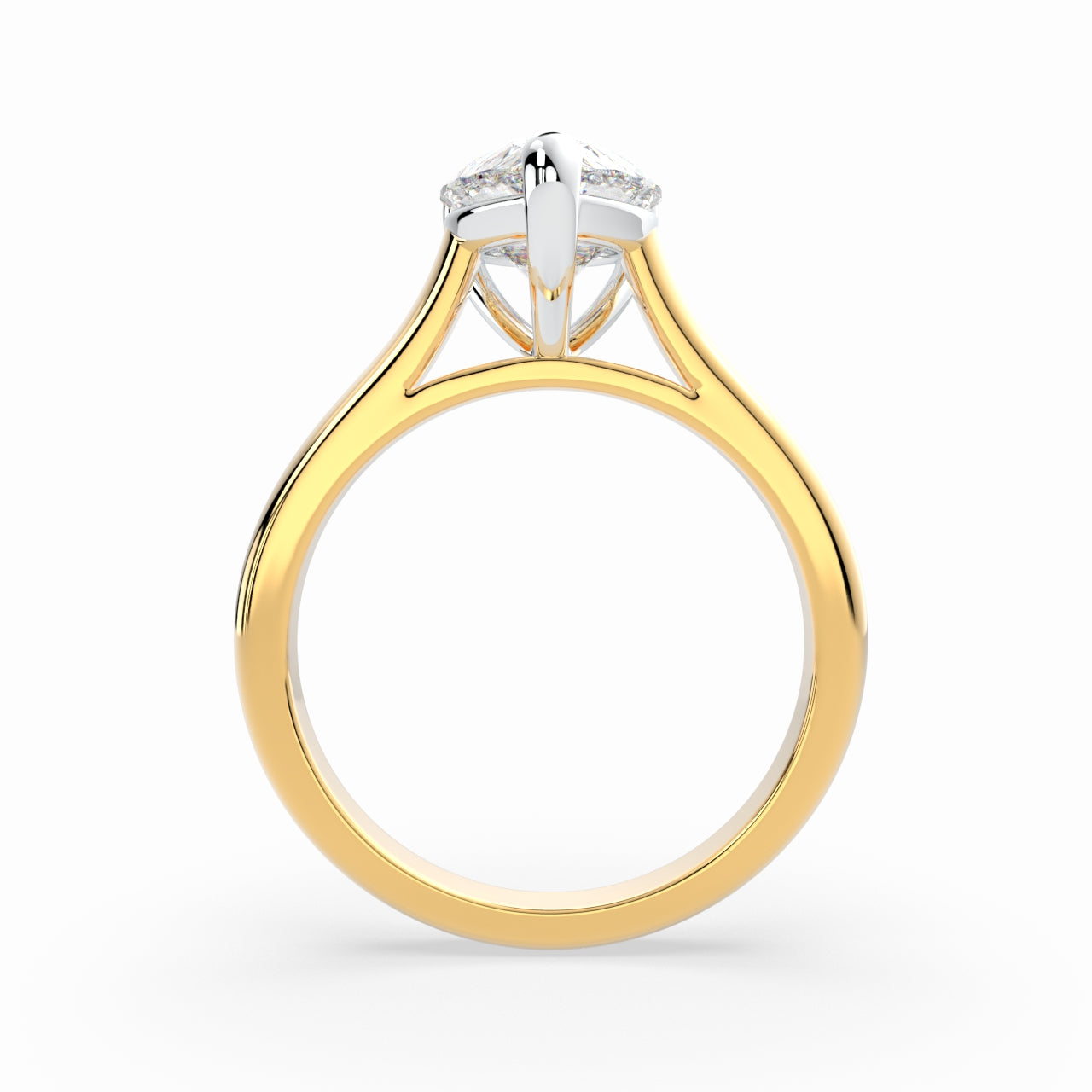 Pear Shape Solitaire Engagement ring LR026W
