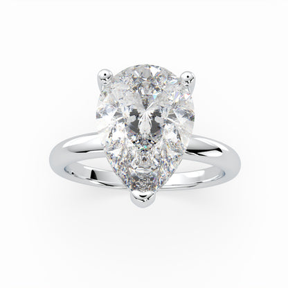 Pear Shape Cathedral Solitaire Engagement ring LR026Y