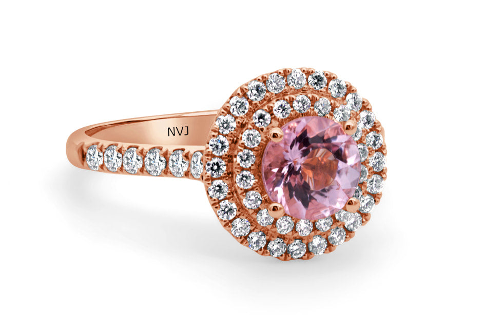 Morganite and Diamond Ring R1212