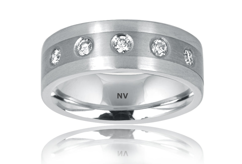 Titanium Diamond Ring R920