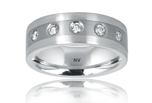 Titanium Diamond Ring R920