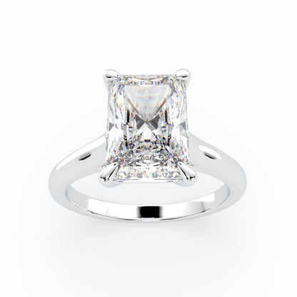 Radiant Cut Cathedral Solitaire Engagement Ring LR002Y