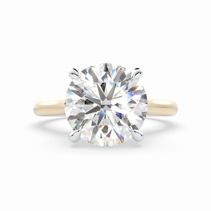 Round Solitaire Cathedral Engagement Ring LR016R