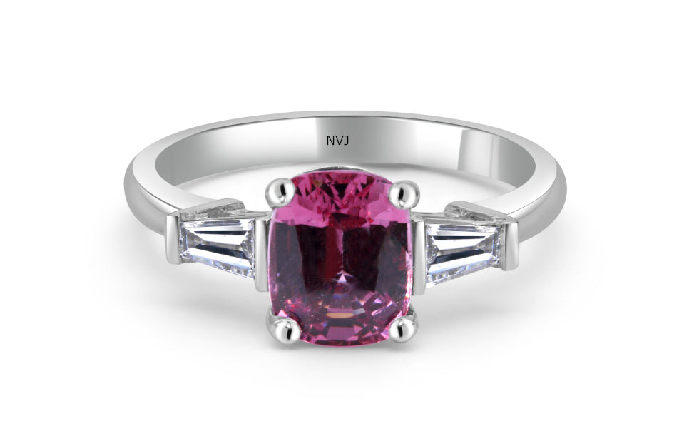 Spinel and Diamond Ring