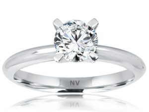 White Gold Ladies Solitaire engagement ring