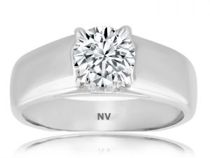 White Gold Ladies Solitaire engagement ring